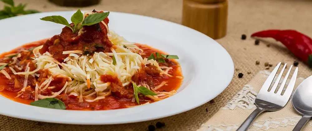 Hearts of Palm Spaghetti with Beef Ragù