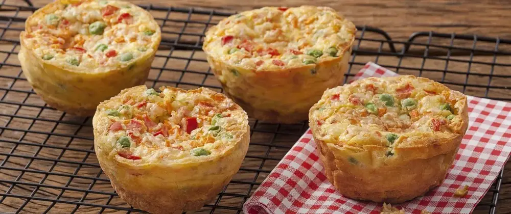 Baked Vegetable & Cheese Muffins