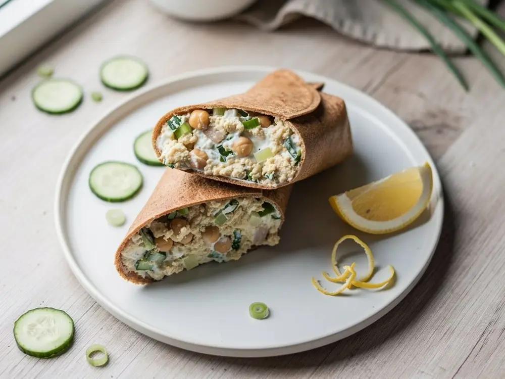 Green Goddess Chickpea Salad Wrap